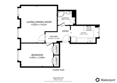 Visual presentation of the listing