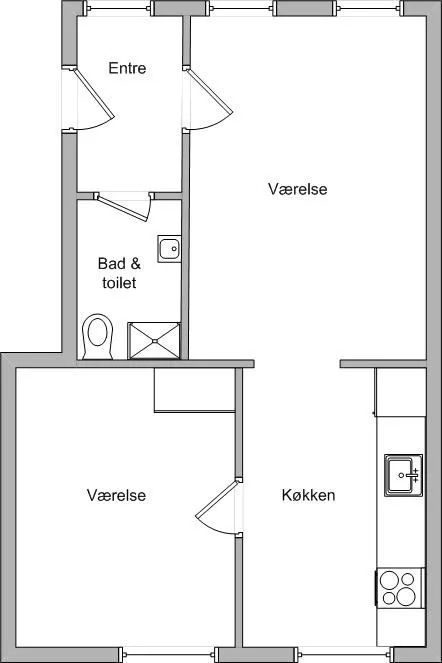 apartment Charmerende 2-værelses på Caroline Amalie Vej