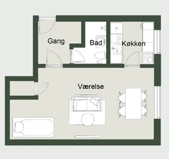 apartment Renovated 1-room apartment in the heart of Herning