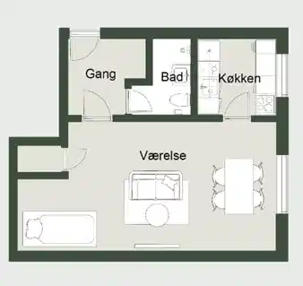 apartment Renovated 1-room apartment in the heart of Herning