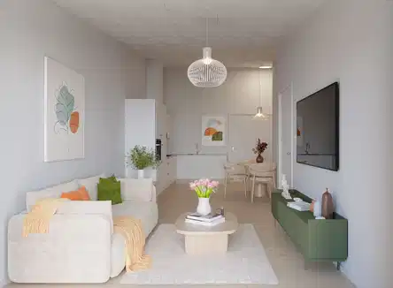 townhouse Bright home with open-plan kitchen-living area and terrace