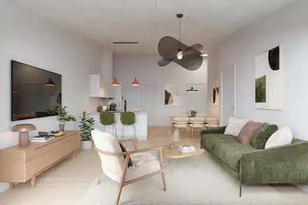 townhouse Lyst køkken-alrum med terrasseadgang