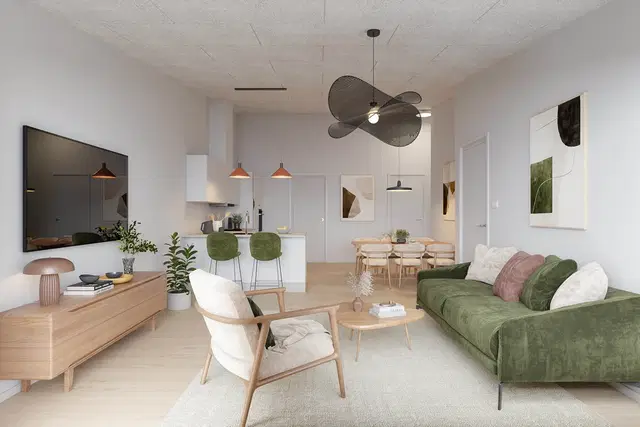 townhouse Lyst køkken-alrum med terrasseadgang
