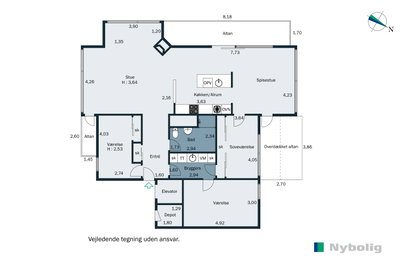 Eksklusiv penthouse med panoramaudsigt over Storebælt - Strandvej, Korsør - 3