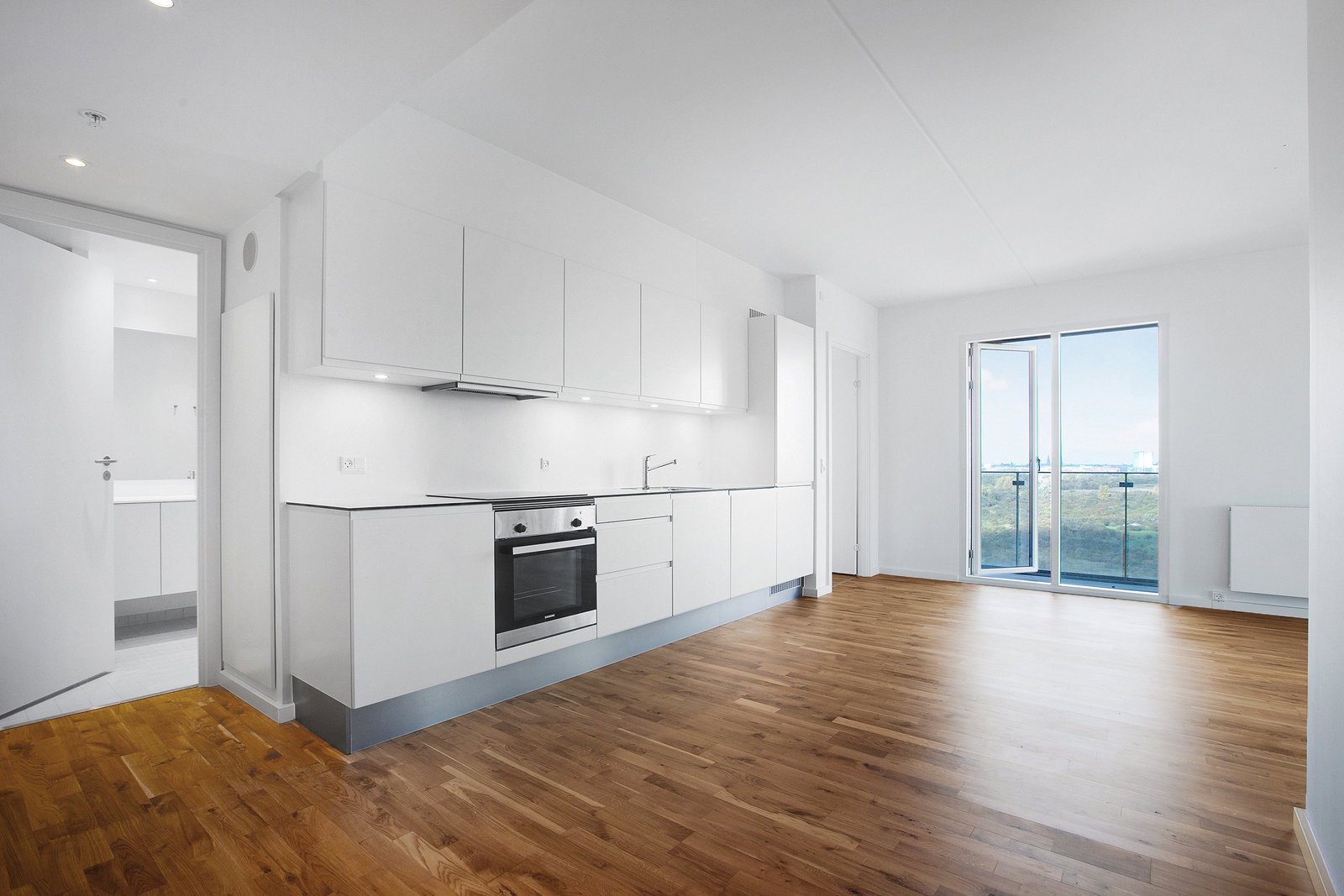 apartment Lys 3-værelses lejlighed med altan og byudsigt