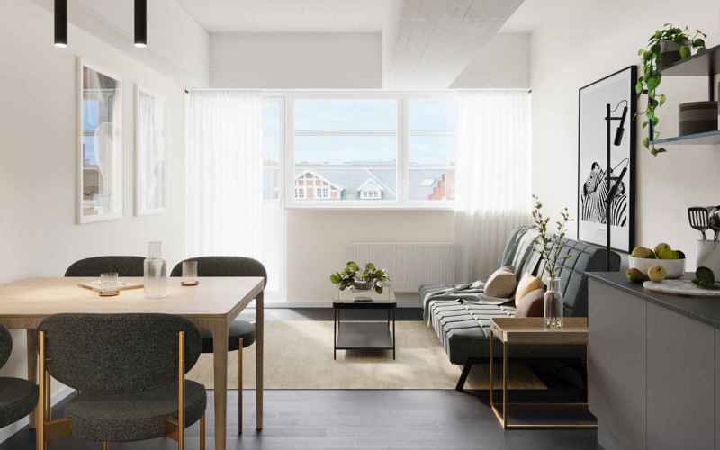 apartment Lys 1-værelses lejlighed på Østerbro med tagterrasse