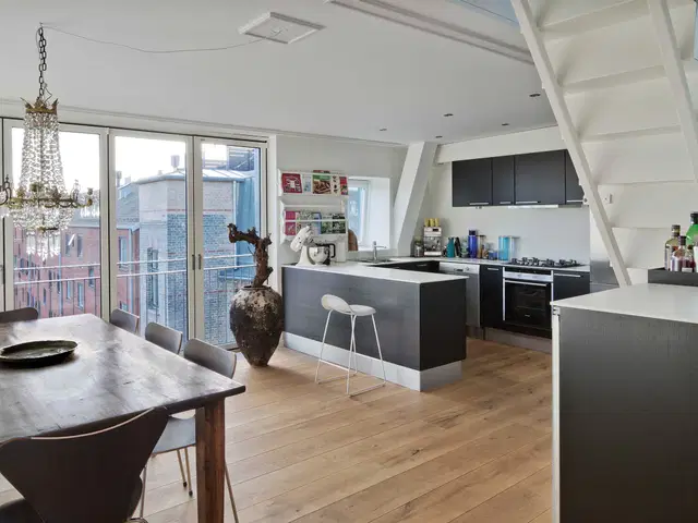 apartment Lys penthouse med privat tagterrasse nær Søerne