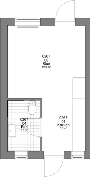 townhouse Almen lejebolig på 28 m² i rolige omgivelser