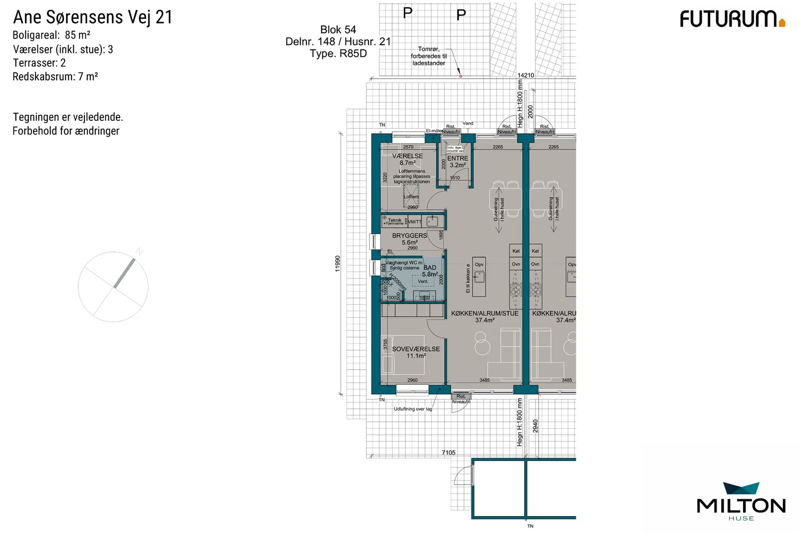 Visual presentation of the listing