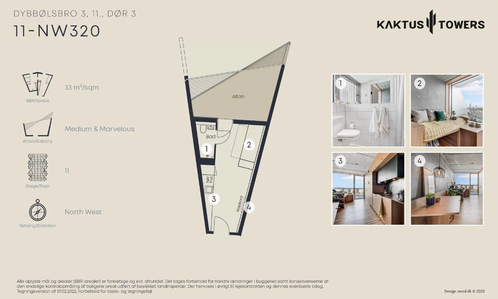 Visual presentation of the listing