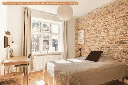 room Møbleret værelse i moderniseret lejlighed på Amager