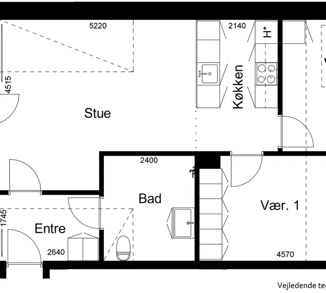 apartment 3-room apartment with balcony in Løgstør