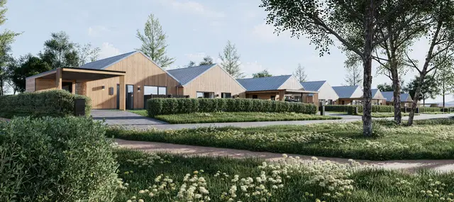 townhouse Dobbeltboliger i Jelling med have og carport