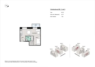 Bright 2-room (furnished) on the 3rd floor with balcony - Yderlandsvej, København S - 1