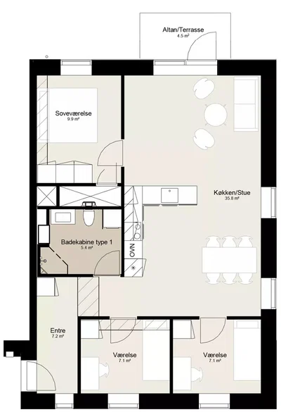 Modern 4-Room Apartment in Horsens - Rantzausbakke, Horsens - 2