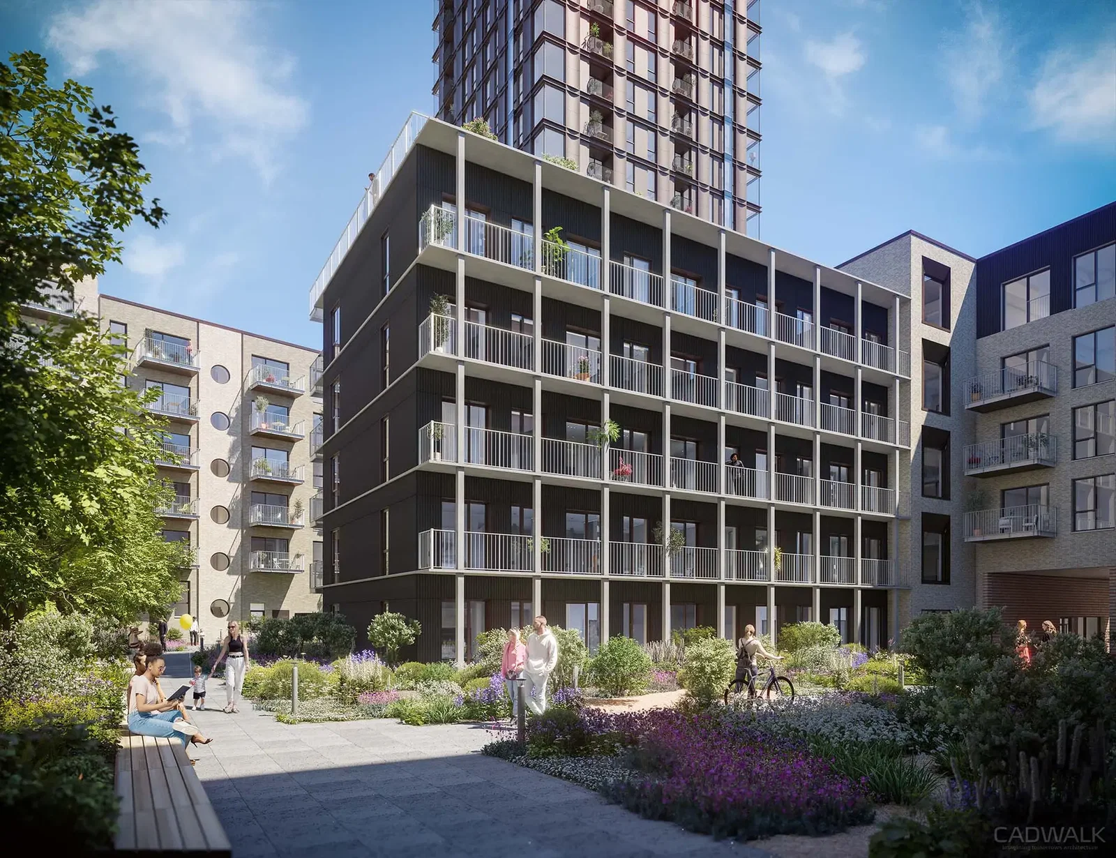 apartment Lys 2-værelses lejlighed med sydvendt terrasse