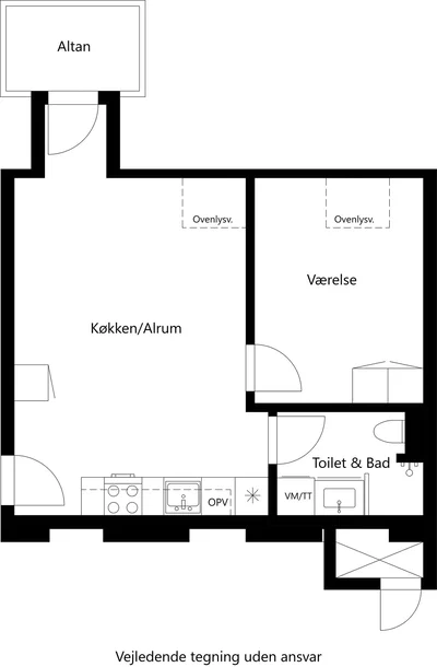 2-room apartment with private balcony in Hillerød - Seminariehaven, Hillerød - 3