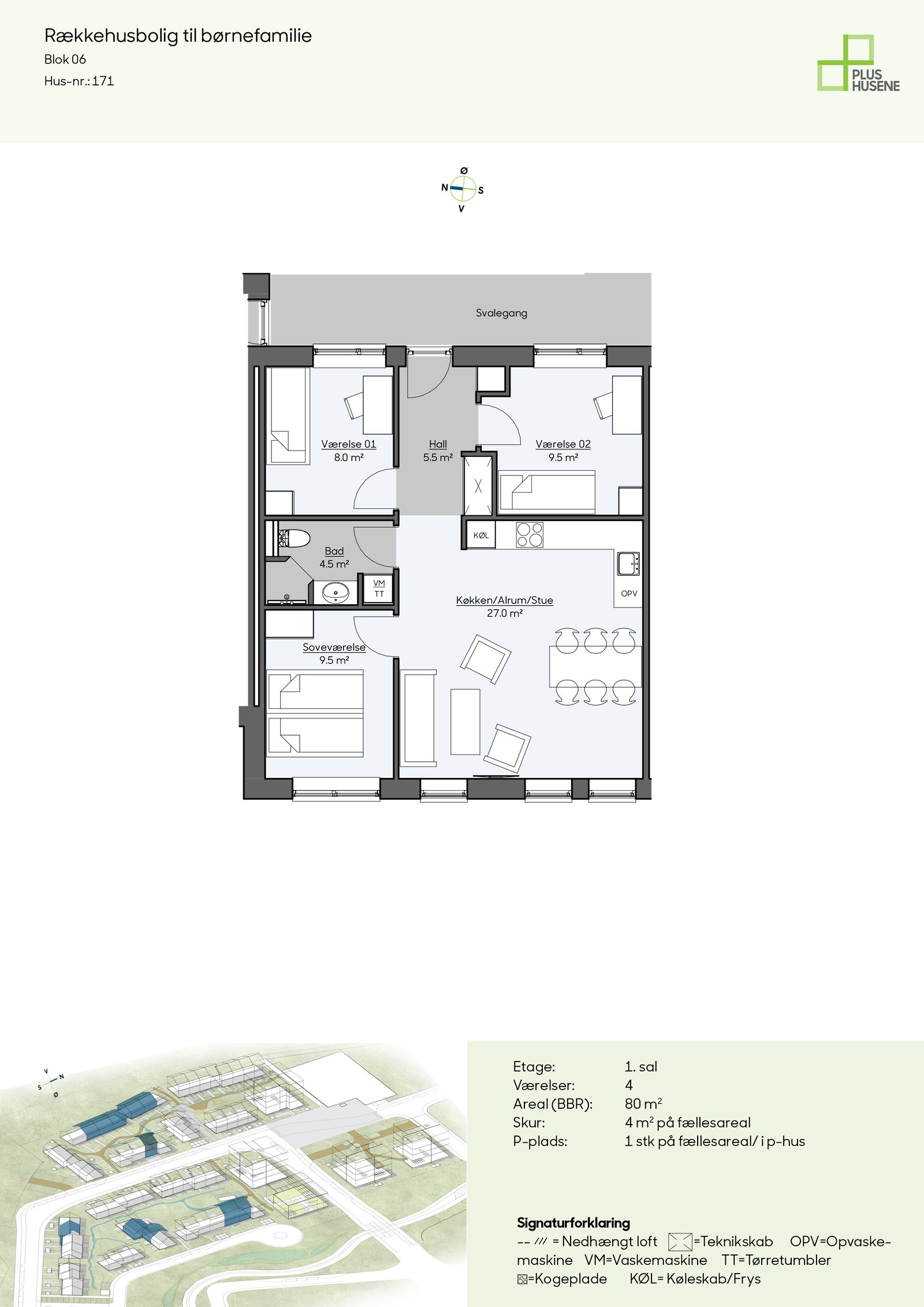 townhouse +55/BØRNEFAMILIE i moderne bofællesskab