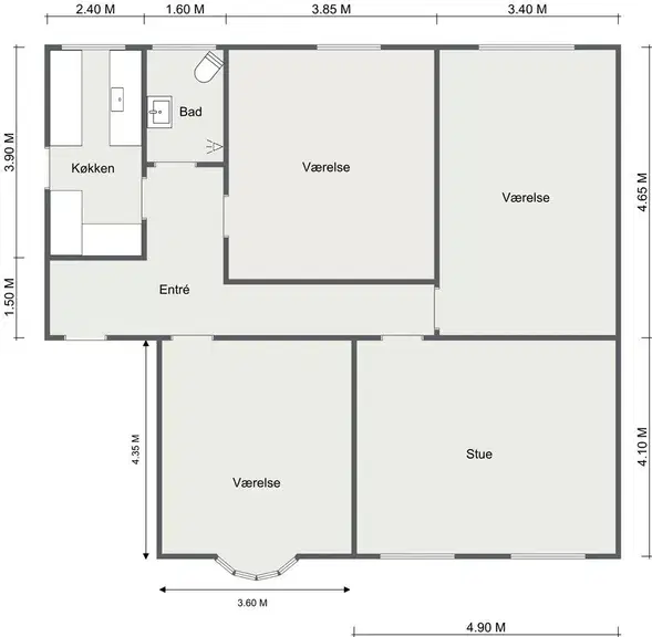 apartment Lys og rummelig 4-værelses i centrum af Aalborg