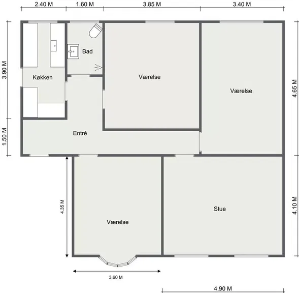 apartment Bright and spacious four-room apartment in the center of Aalborg