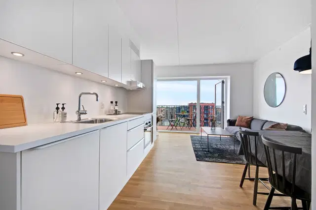 apartment Lys 2-værelses i Skejbyen med altan/terrasse