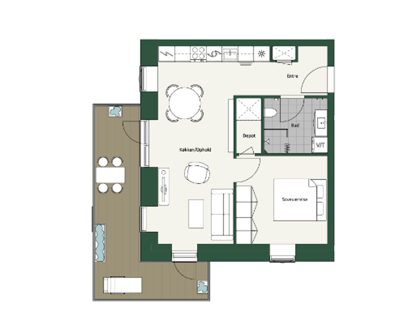 Bright and modern 2-room apartment of 75 m² in Parkbyen – photo 15
