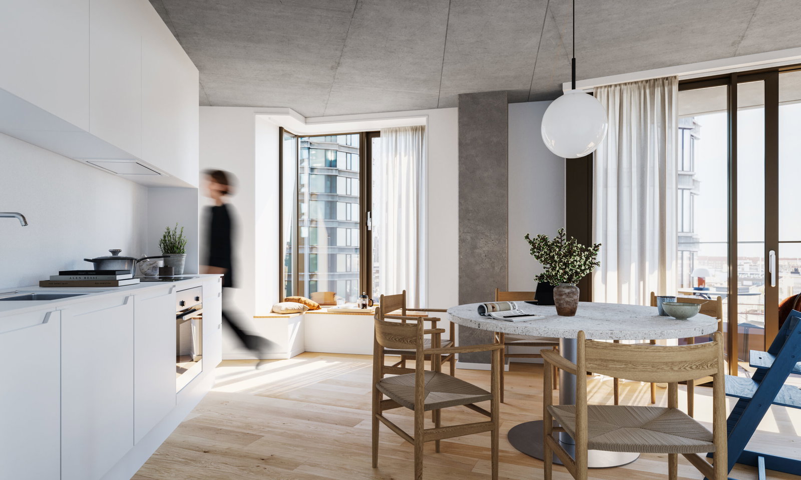 apartment Lej i cirkelrunde tårne i byens centrum