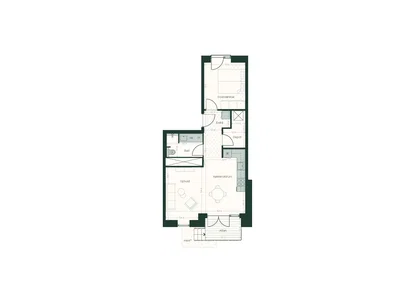 Charming 2-room apartment with outdoor area in Hedehusene - Kirkegade, Hedensted - 4