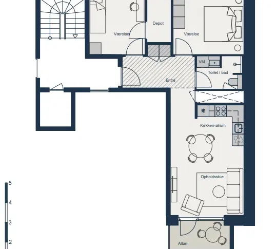 apartment Bright and modern 3-room apartment in Hillerød