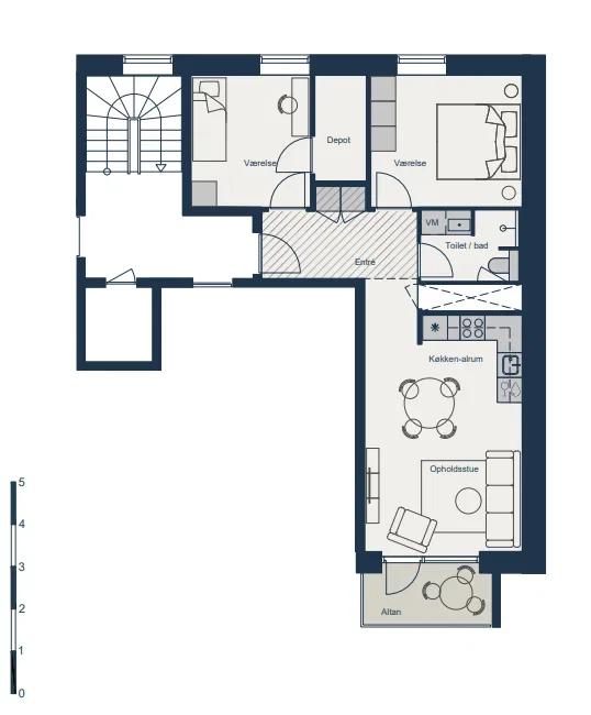 Bright and modern 3-room apartment in Hillerød - Slangerupgade, Hillerød - 0