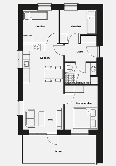 Newly built spacious 3-room apartment with balcony - Bakkehøjden, Skive - 4