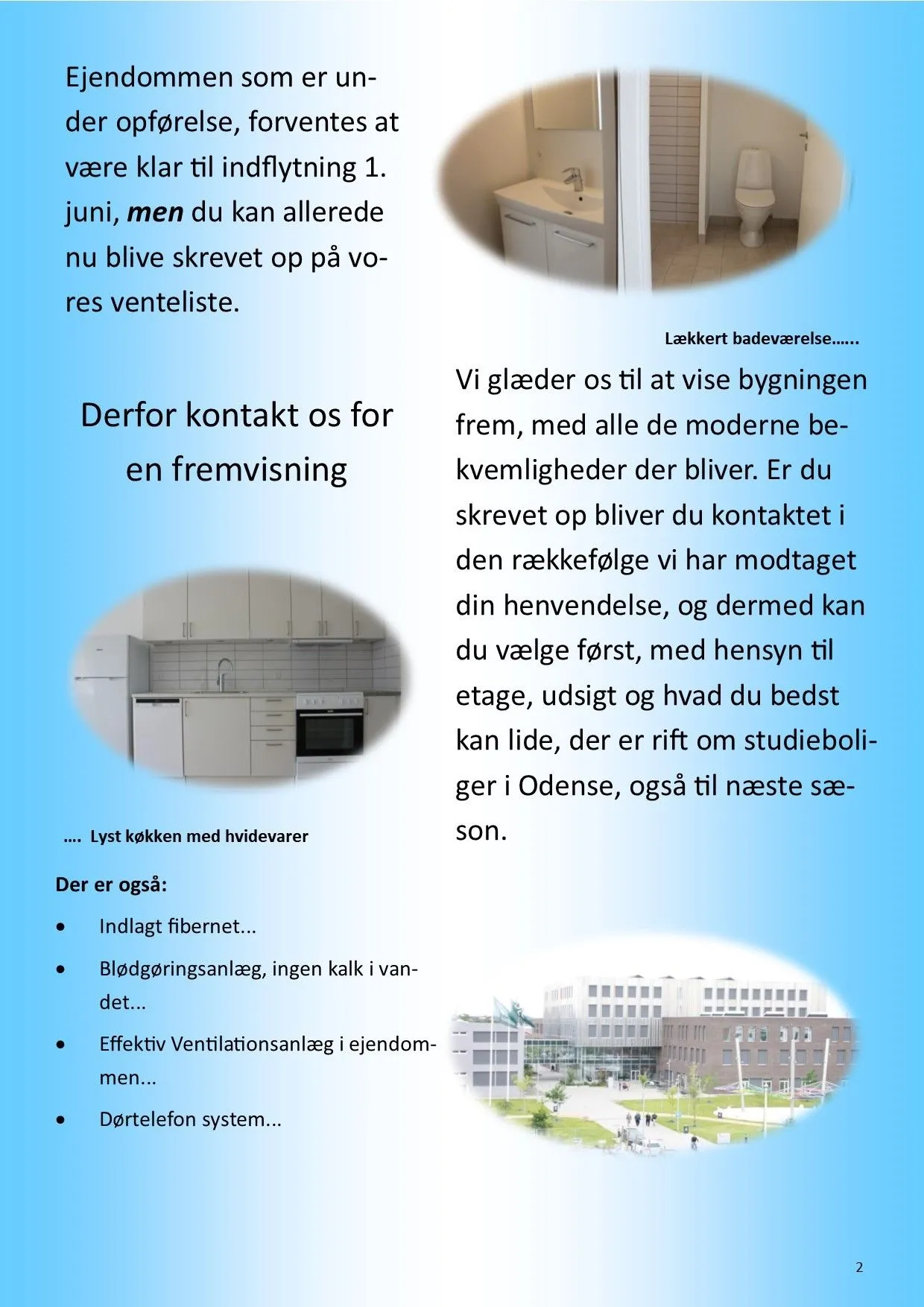 Visual presentation of the listing