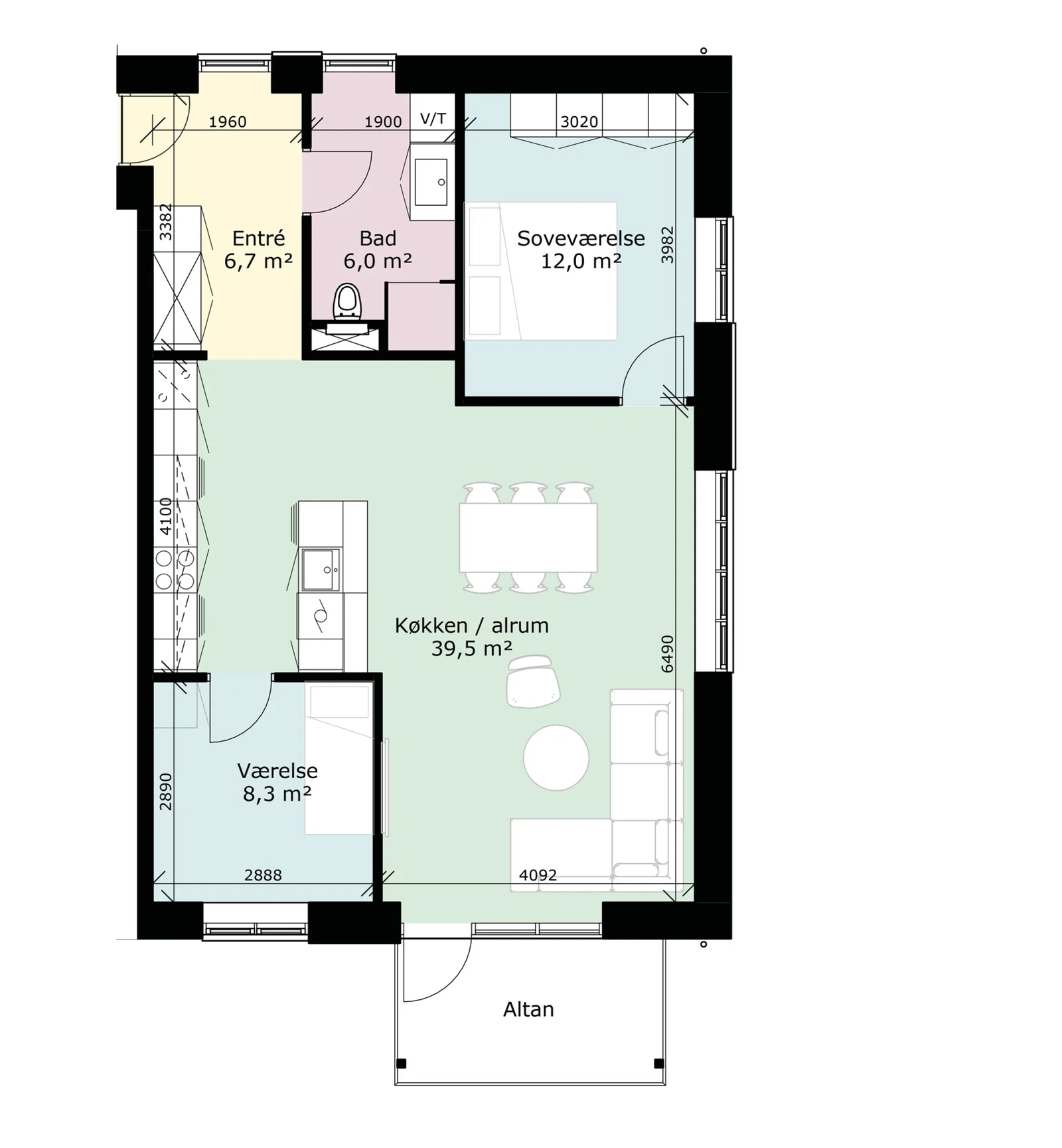 apartment Rolige, moderne boliger i Tjørring