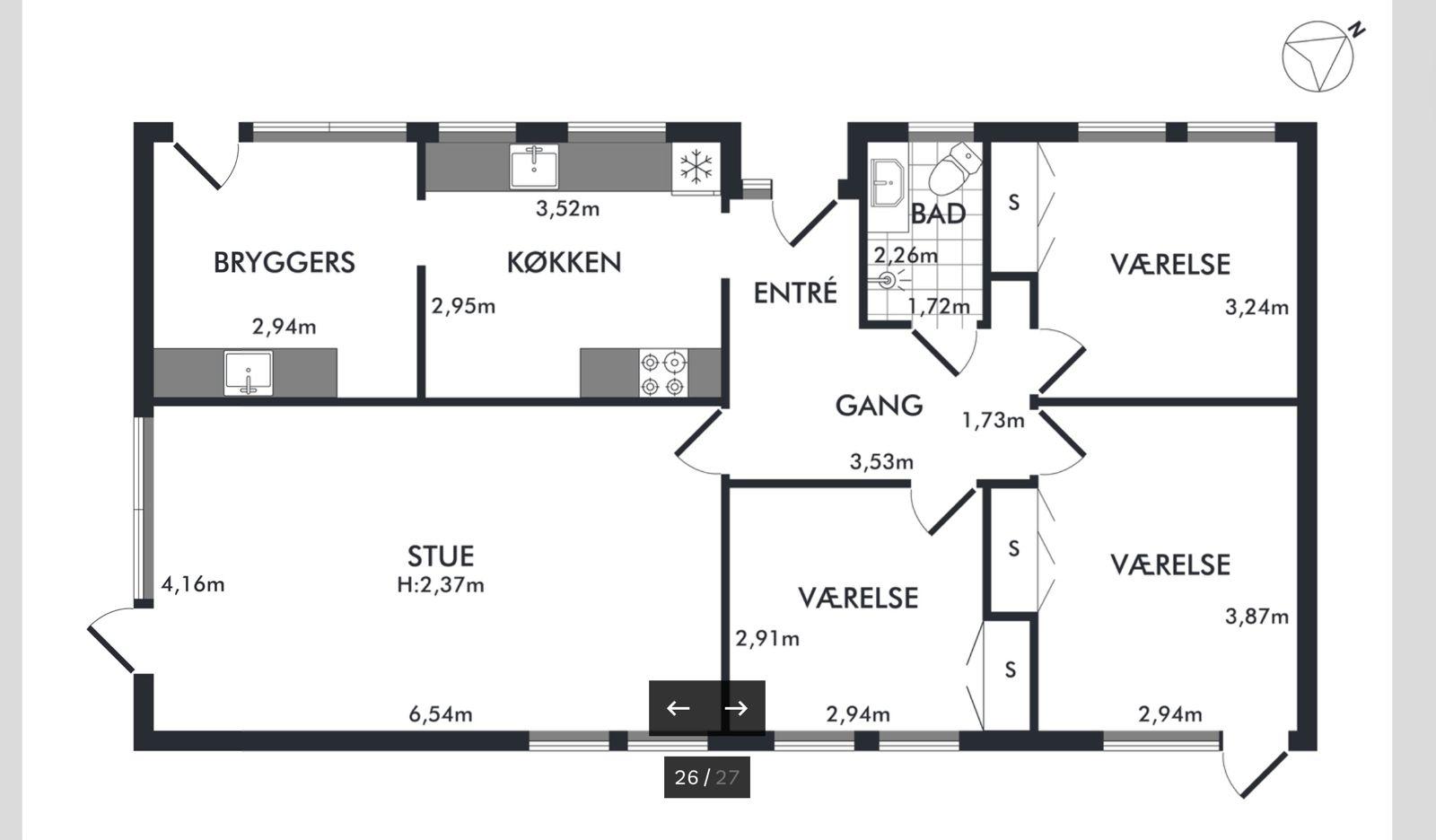 Visual presentation of the listing