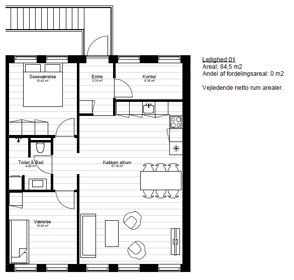 apartment Moderniseret lejlighed i hjertet af Herning