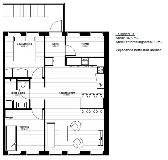 apartment Moderniseret lejlighed i hjertet af Herning
