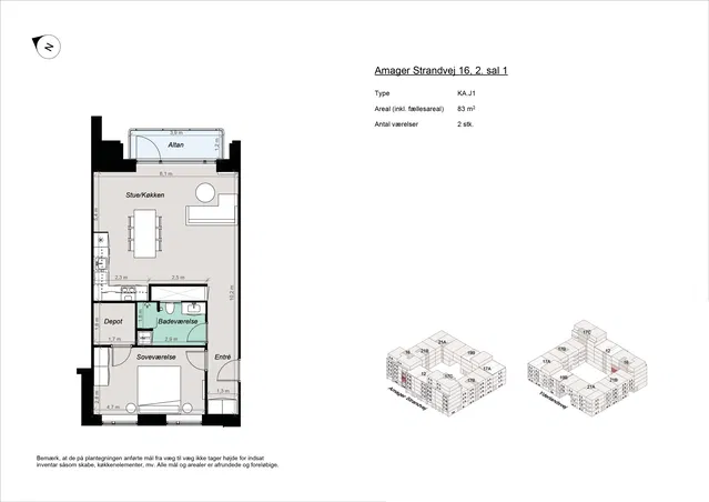 apartment Nybygget lejligheder ved Amager Strandpark