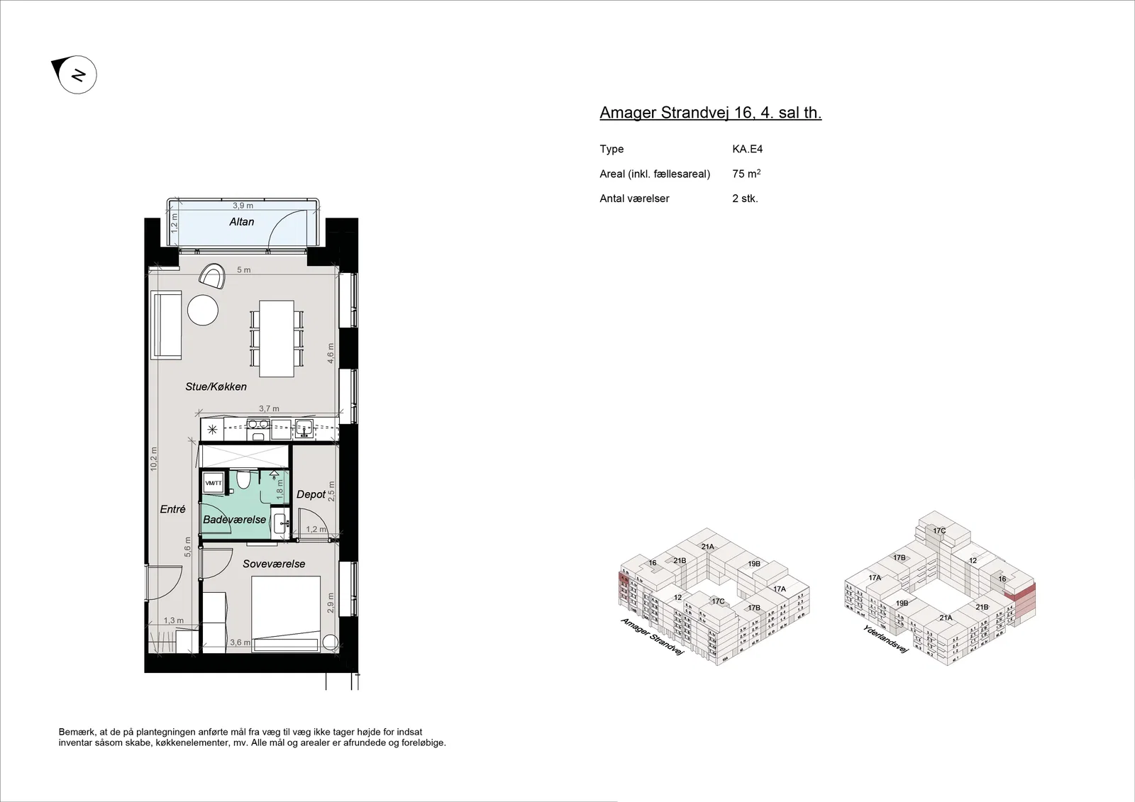 apartment Nybygget lejligheder ved Amager Strandpark