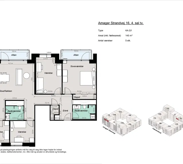 apartment New 5-Room Apartment Close to Amager Strand