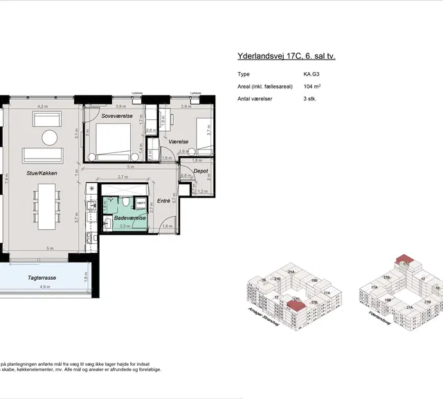 apartment Moderne 3-værelses bolig nær Amager Strand