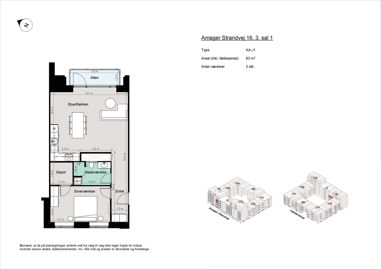 apartment Nybygget lejligheder ved Amager Strandpark
