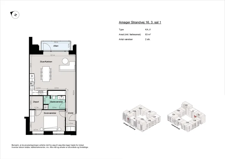 Moderne 2-værelses bolig nær Amager Strand - Amager Strandvej, København S - 0