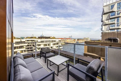 Lys hjørnelejlighed med egen tagterrasse i Nordhavn - Fortkaj, Nordhavn - 1