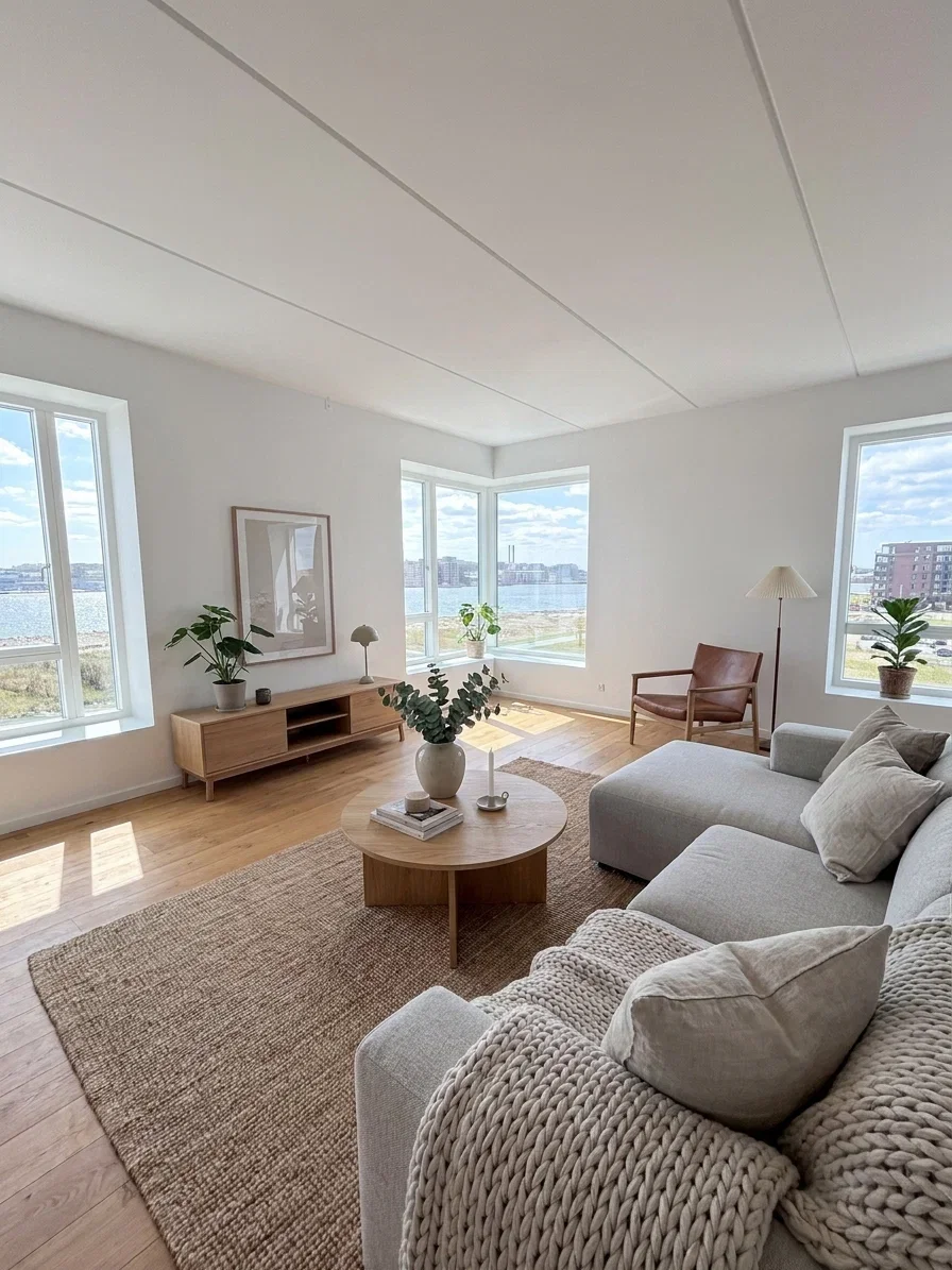 apartment Penthouse med 40 m2 tagterrasse og udsigt over vandet og Aalborg – 4-værelses på 132 m2 med elevator og mulighed for parkering