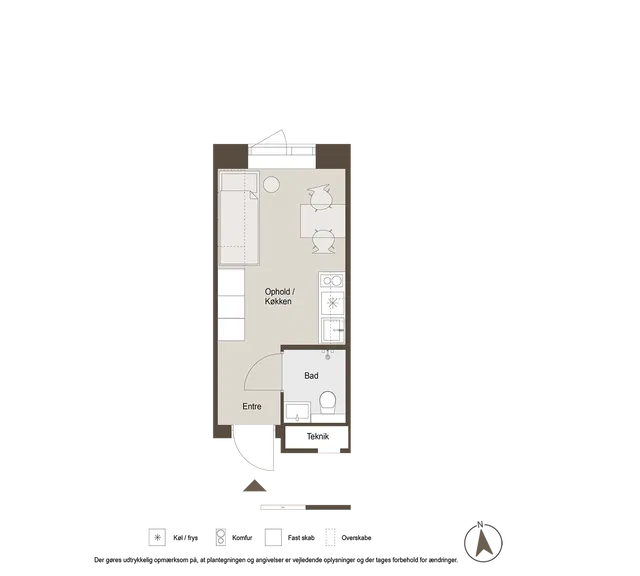 apartment Moderne studio nær metro og grønne områder