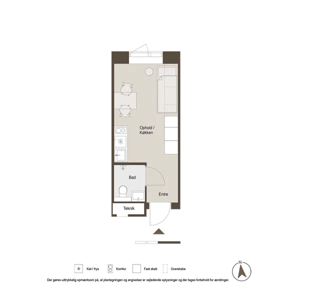 apartment Moderne studio nær metro og grønne områder