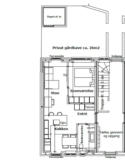 Ny moderne lejlighed med terrasse i Hedensted - Vesterbrogade, Hedensted - 2