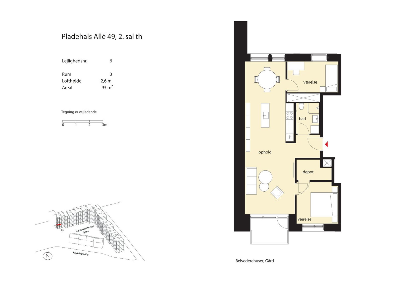 Visual presentation of the listing