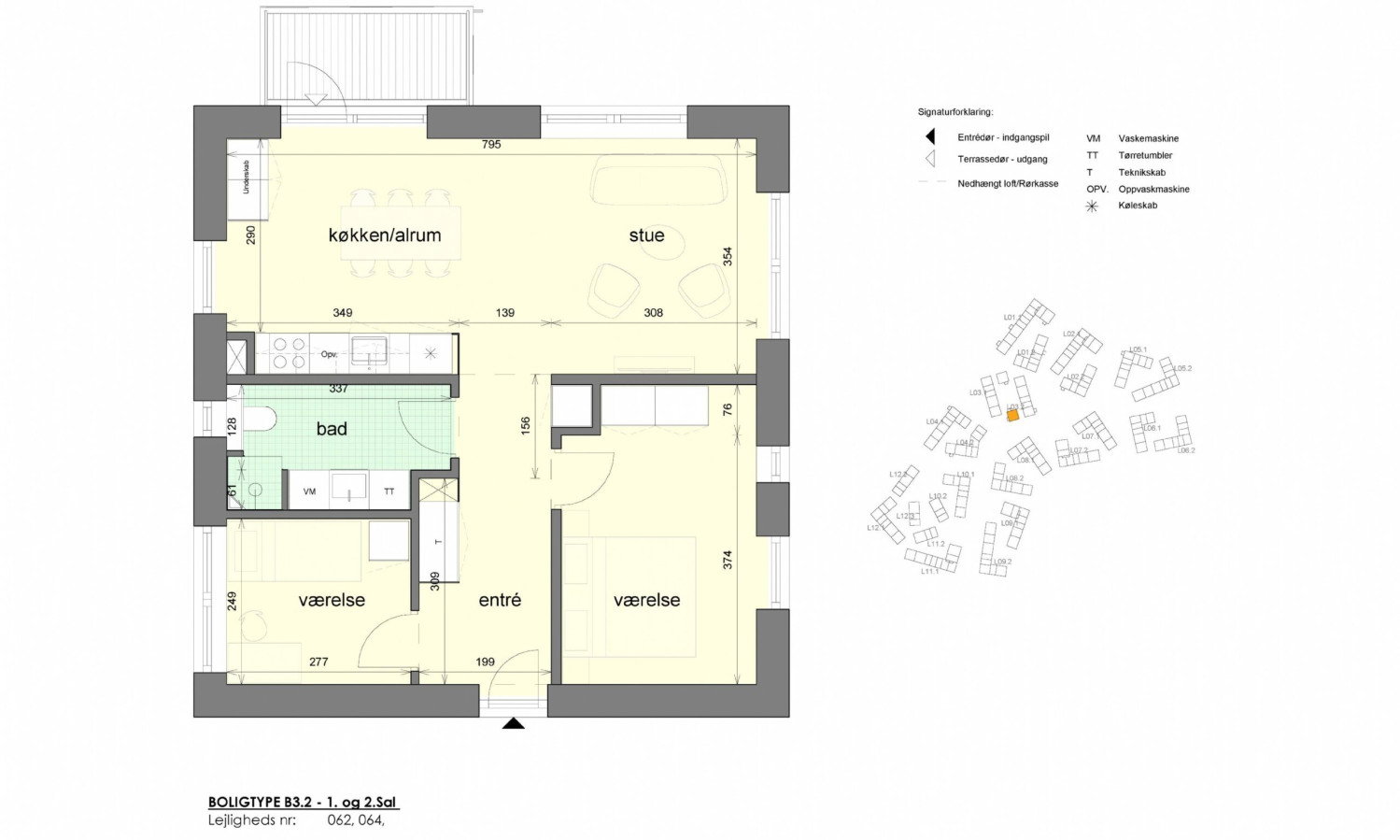 Visual presentation of the listing