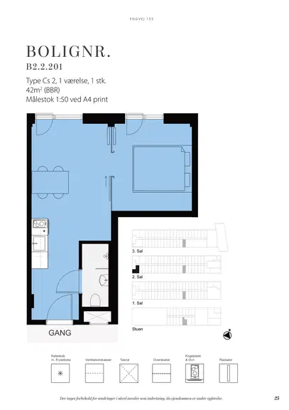 apartment Moderne 2-værelses bolig tæt på metroen